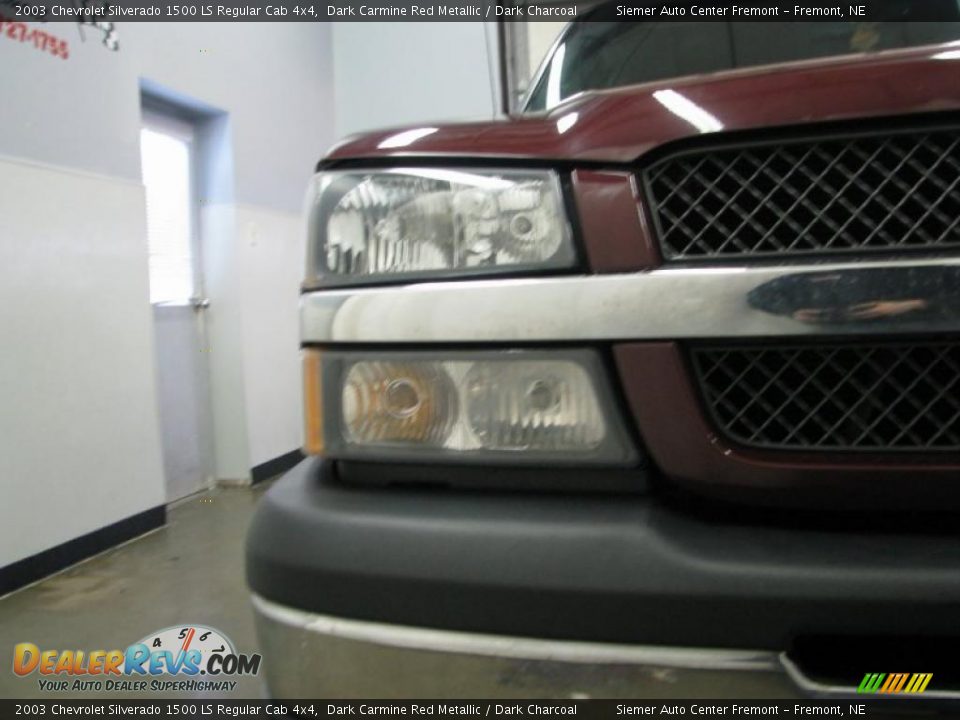 2003 Chevrolet Silverado 1500 LS Regular Cab 4x4 Dark Carmine Red Metallic / Dark Charcoal Photo #34
