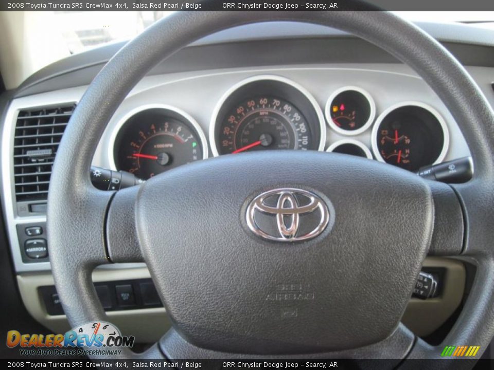 2008 Toyota Tundra SR5 CrewMax 4x4 Salsa Red Pearl / Beige Photo #12