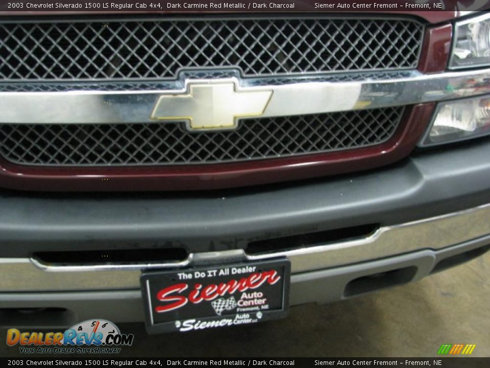 2003 Chevrolet Silverado 1500 LS Regular Cab 4x4 Dark Carmine Red Metallic / Dark Charcoal Photo #35