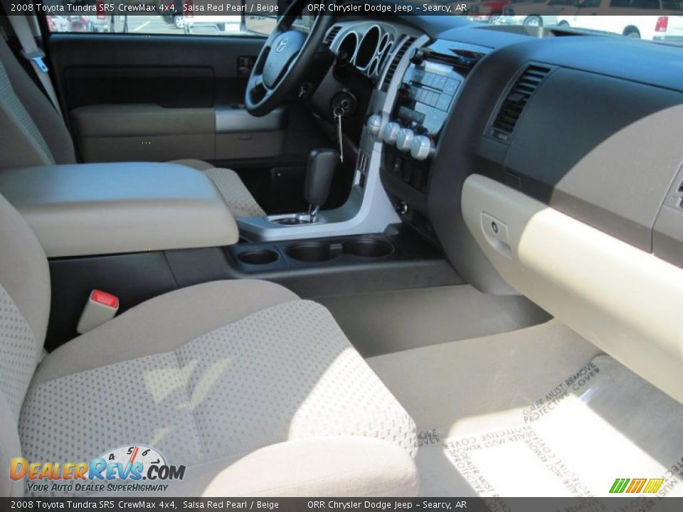 2008 Toyota Tundra SR5 CrewMax 4x4 Salsa Red Pearl / Beige Photo #15
