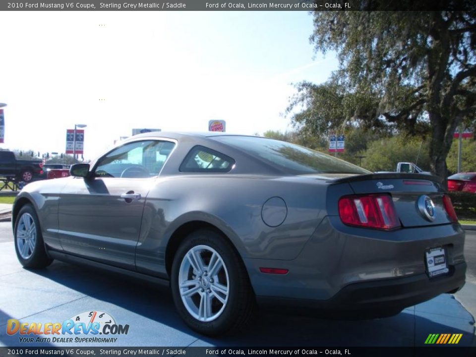 2010 Ford Mustang V6 Coupe Sterling Grey Metallic / Saddle Photo #3