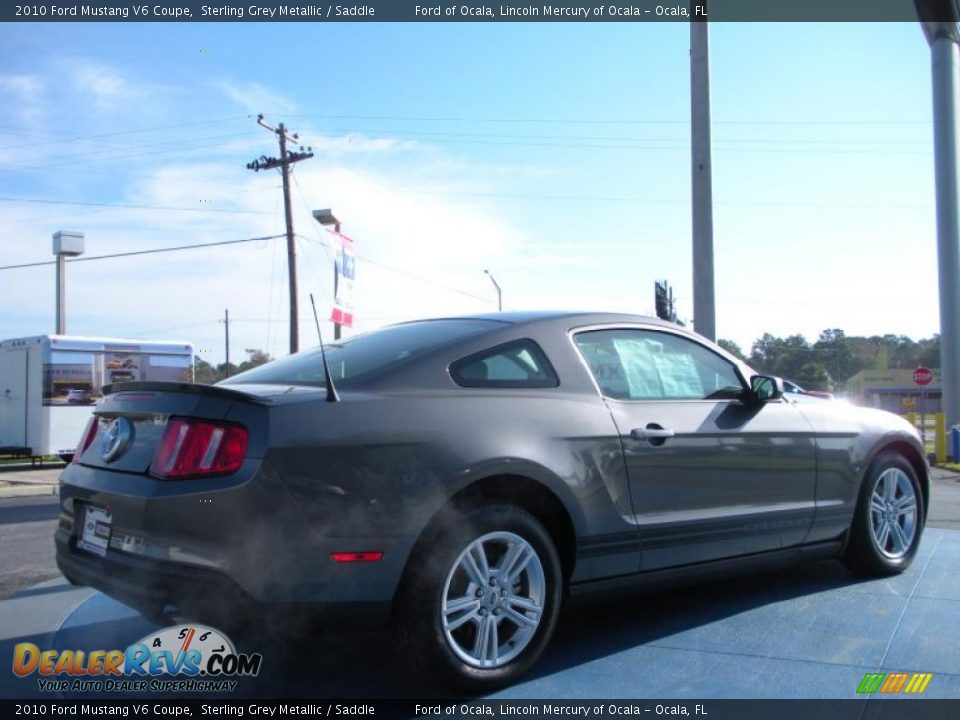 2010 Ford Mustang V6 Coupe Sterling Grey Metallic / Saddle Photo #5