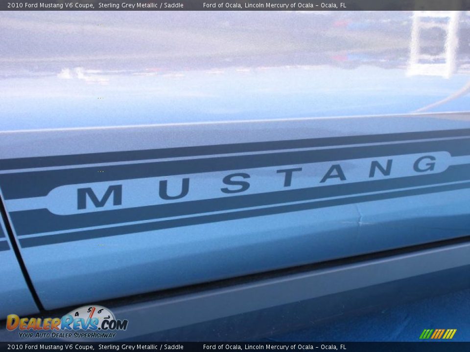 2010 Ford Mustang V6 Coupe Sterling Grey Metallic / Saddle Photo #9