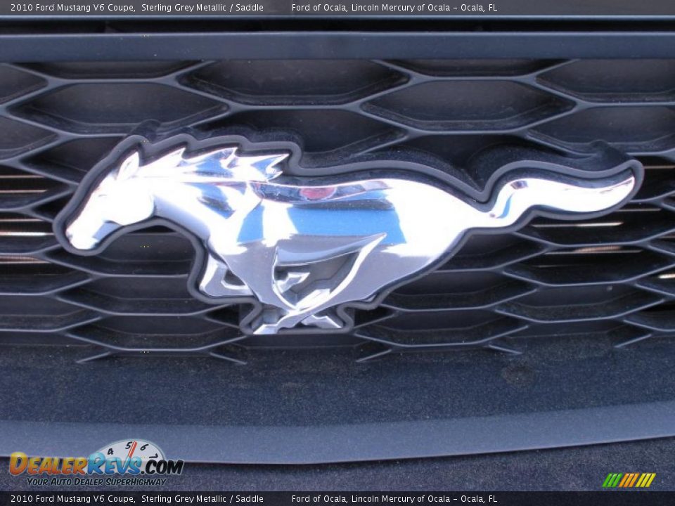 2010 Ford Mustang V6 Coupe Sterling Grey Metallic / Saddle Photo #10