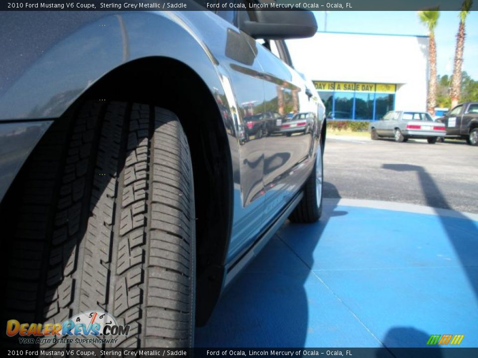 2010 Ford Mustang V6 Coupe Sterling Grey Metallic / Saddle Photo #11