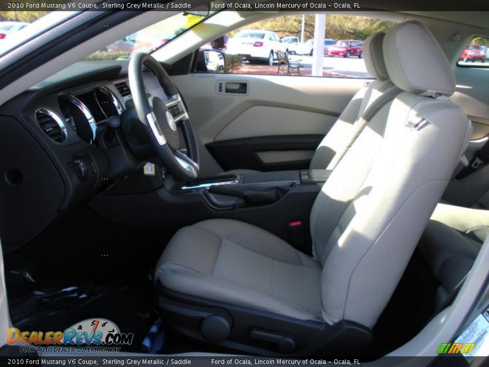 2010 Ford Mustang V6 Coupe Sterling Grey Metallic / Saddle Photo #12