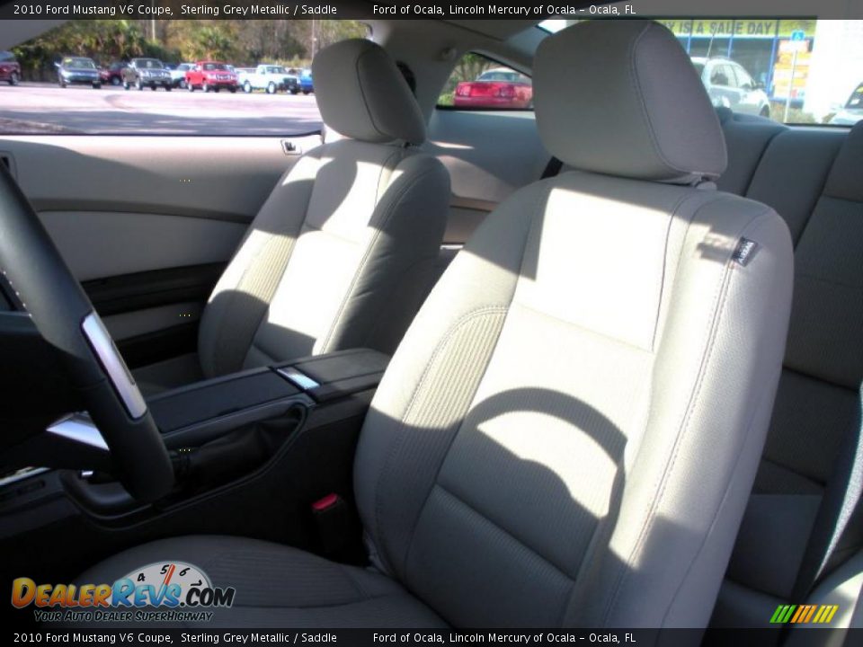 2010 Ford Mustang V6 Coupe Sterling Grey Metallic / Saddle Photo #13