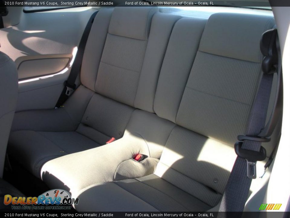 2010 Ford Mustang V6 Coupe Sterling Grey Metallic / Saddle Photo #14