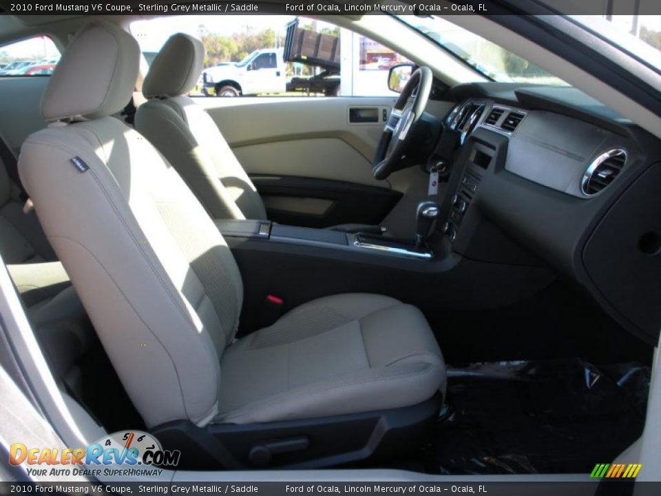 2010 Ford Mustang V6 Coupe Sterling Grey Metallic / Saddle Photo #15