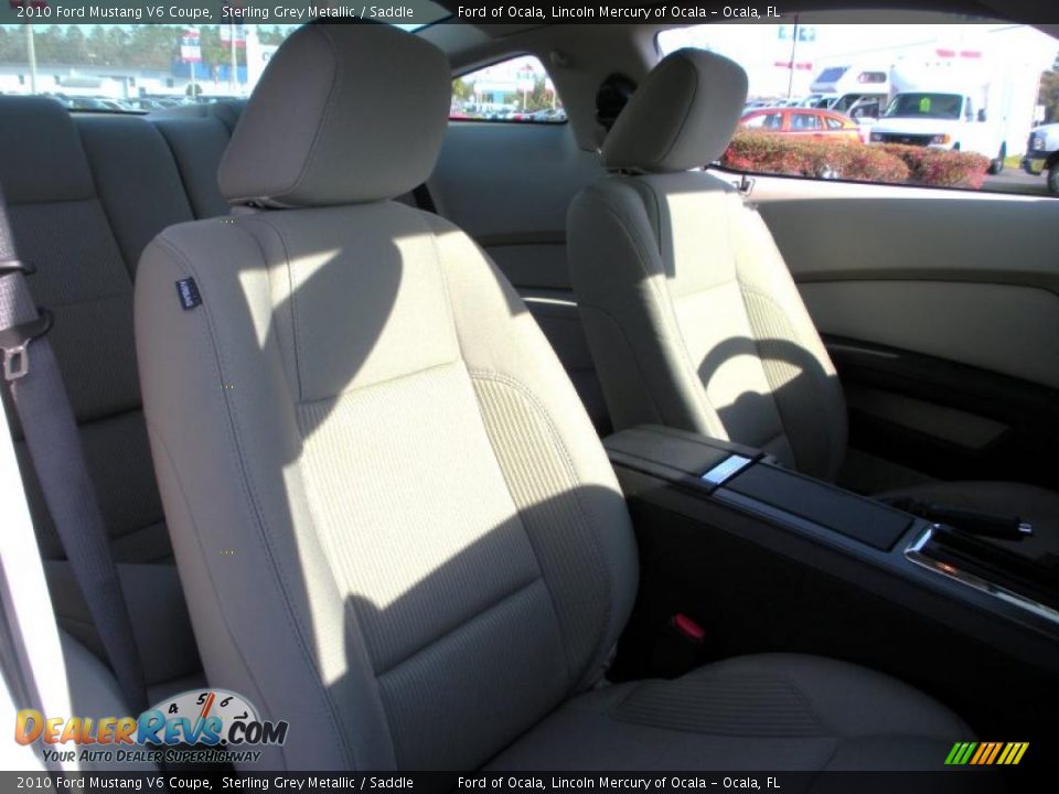 2010 Ford Mustang V6 Coupe Sterling Grey Metallic / Saddle Photo #16