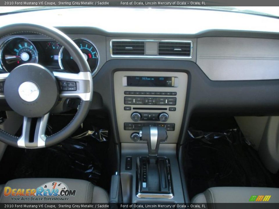 2010 Ford Mustang V6 Coupe Sterling Grey Metallic / Saddle Photo #18