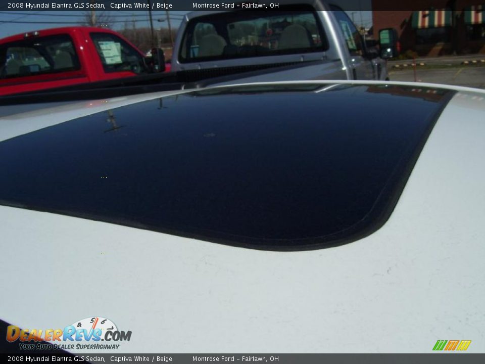 2008 Hyundai Elantra GLS Sedan Captiva White / Beige Photo #5