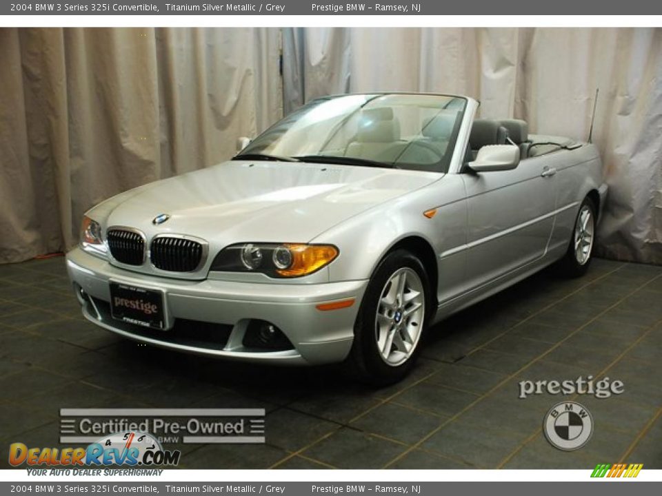 2004 BMW 3 Series 325i Convertible Titanium Silver Metallic / Grey Photo #1