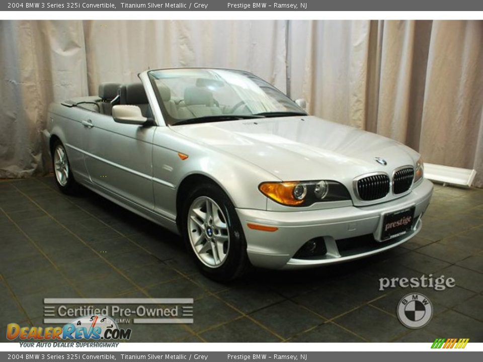 2004 BMW 3 Series 325i Convertible Titanium Silver Metallic / Grey Photo #8