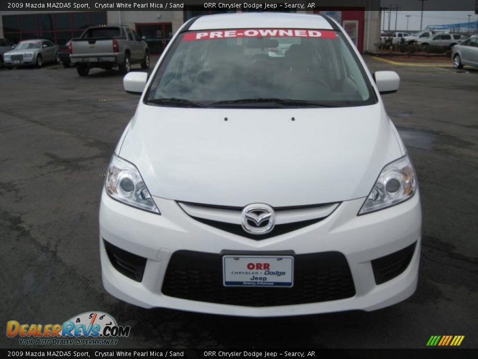 2009 Mazda MAZDA5 Sport Crystal White Pearl Mica / Sand Photo #2