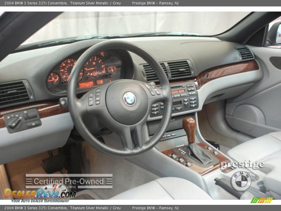 2004 BMW 3 Series 325i Convertible Titanium Silver Metallic / Grey Photo #10