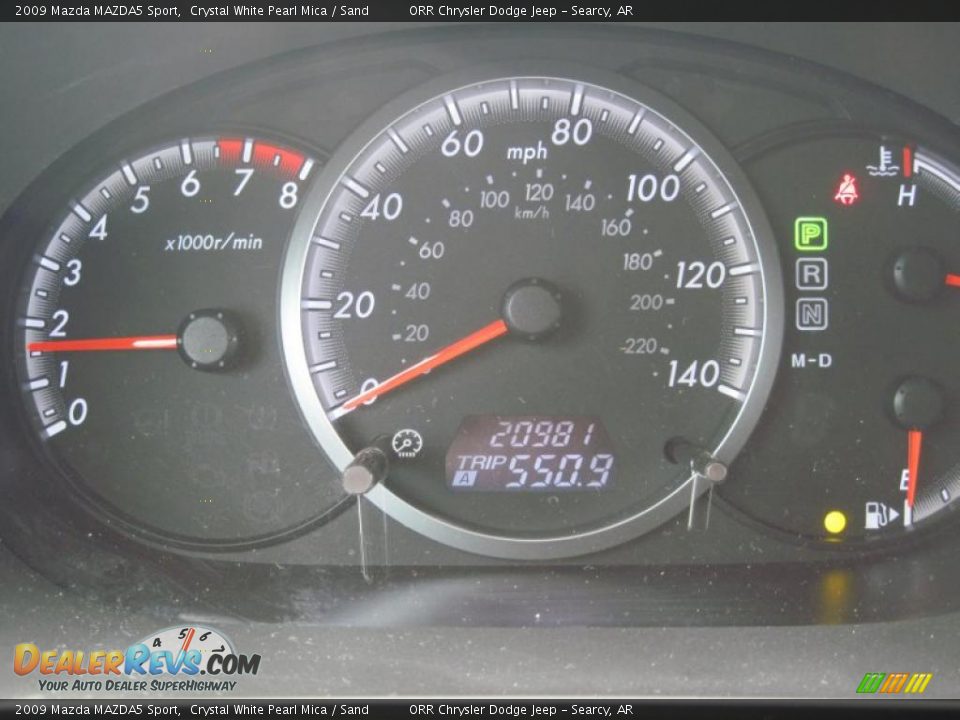 2009 Mazda MAZDA5 Sport Crystal White Pearl Mica / Sand Photo #4
