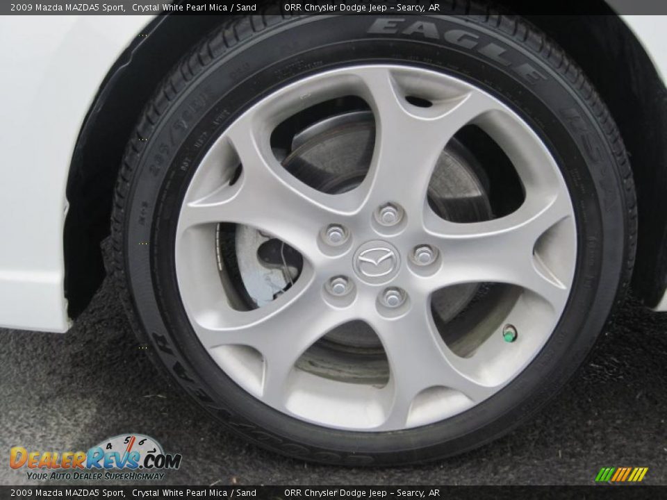 2009 Mazda MAZDA5 Sport Crystal White Pearl Mica / Sand Photo #7