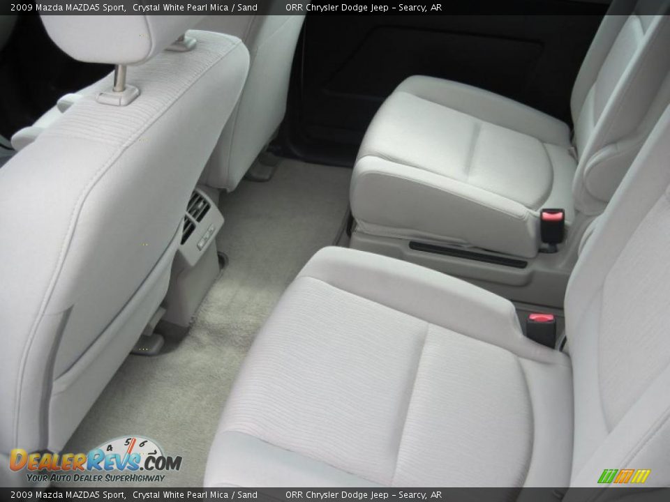 2009 Mazda MAZDA5 Sport Crystal White Pearl Mica / Sand Photo #8