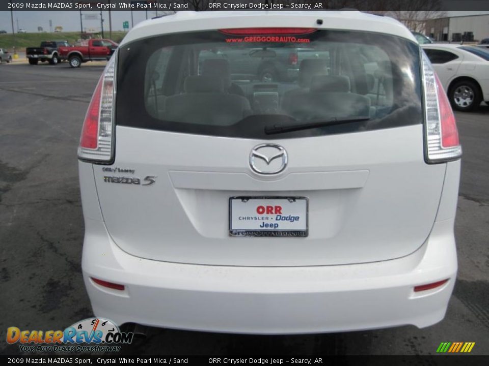 2009 Mazda MAZDA5 Sport Crystal White Pearl Mica / Sand Photo #13