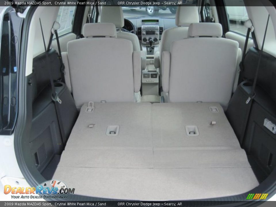 2009 Mazda MAZDA5 Sport Crystal White Pearl Mica / Sand Photo #14