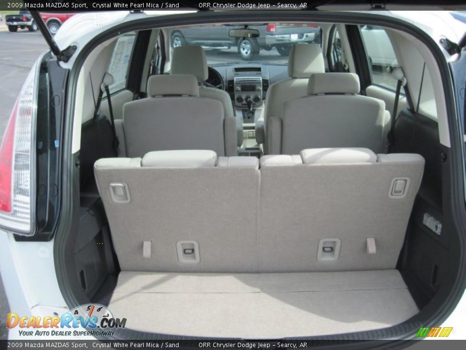 2009 Mazda MAZDA5 Sport Crystal White Pearl Mica / Sand Photo #15