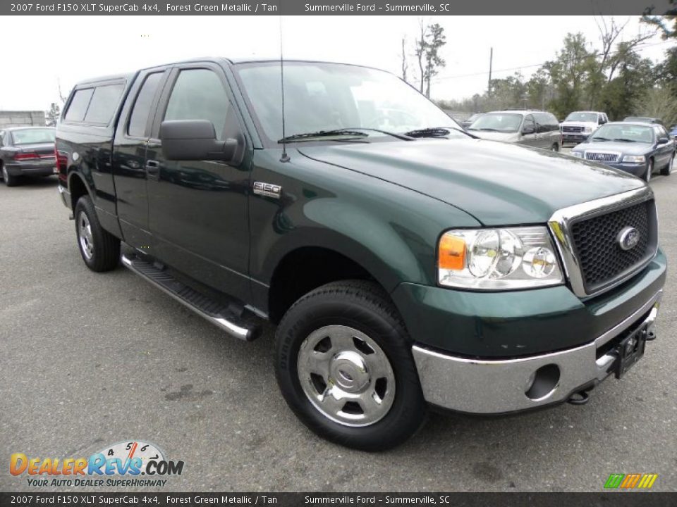 2007 Ford F150 XLT SuperCab 4x4 Forest Green Metallic / Tan Photo #1