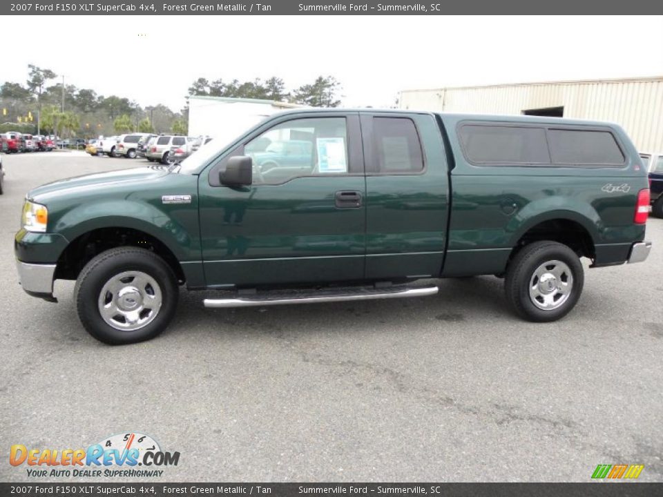 2007 Ford F150 XLT SuperCab 4x4 Forest Green Metallic / Tan Photo #2