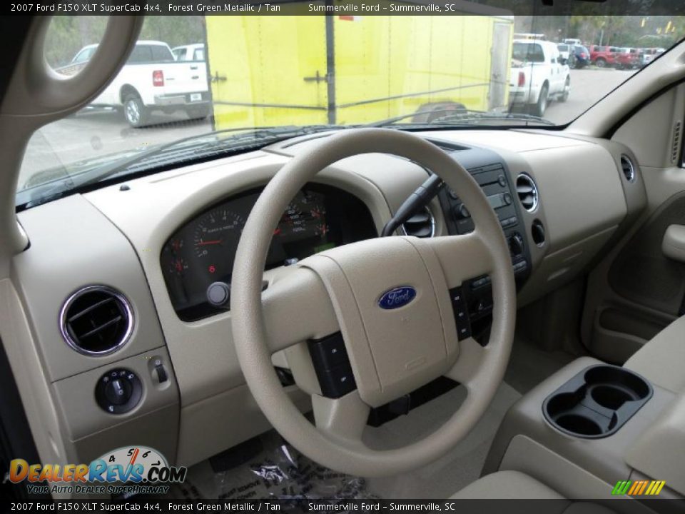 2007 Ford F150 XLT SuperCab 4x4 Forest Green Metallic / Tan Photo #3