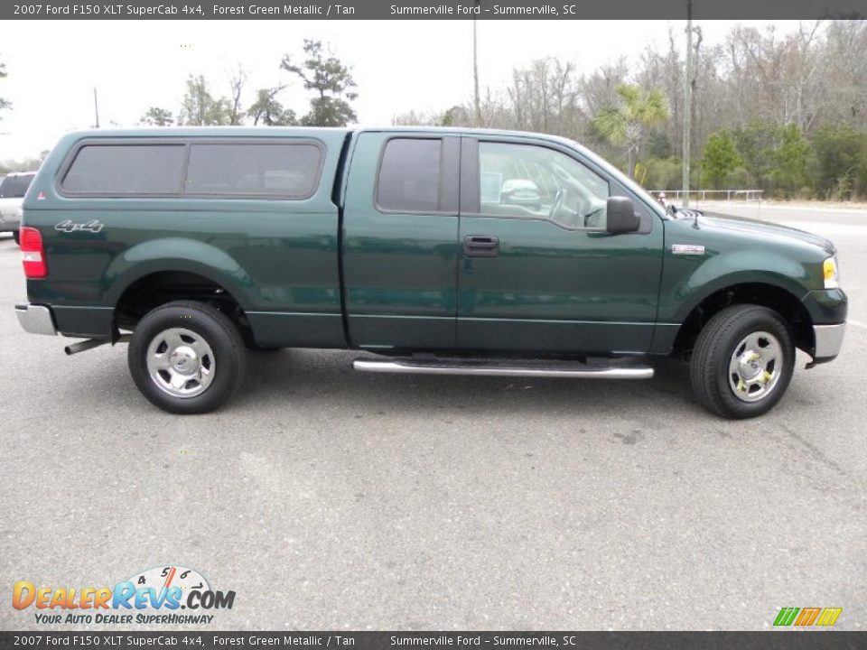 2007 Ford F150 XLT SuperCab 4x4 Forest Green Metallic / Tan Photo #12