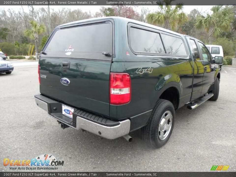 2007 Ford F150 XLT SuperCab 4x4 Forest Green Metallic / Tan Photo #13