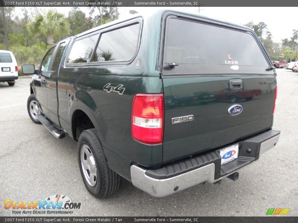2007 Ford F150 XLT SuperCab 4x4 Forest Green Metallic / Tan Photo #16