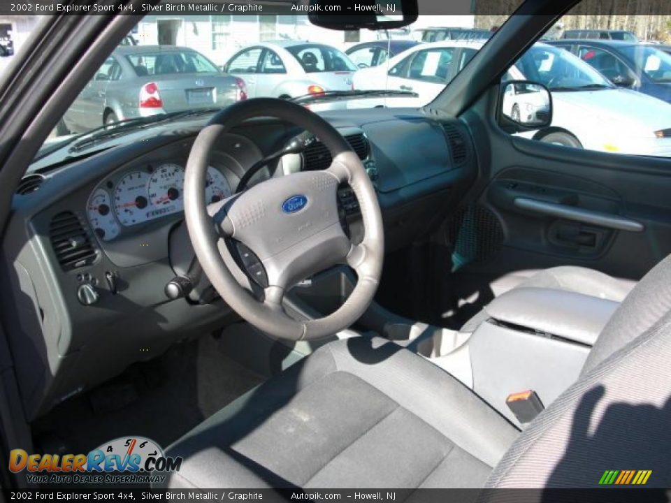 2002 Ford Explorer Sport 4x4 Silver Birch Metallic / Graphite Photo #8