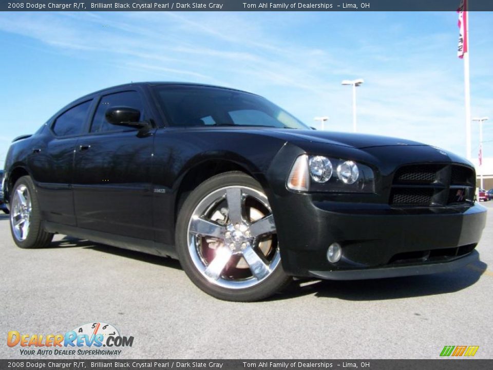 2008 Dodge Charger R/T Brilliant Black Crystal Pearl / Dark Slate Gray Photo #1
