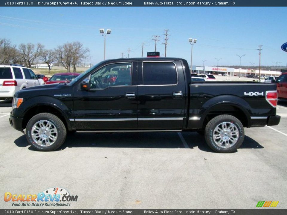 2010 Ford F150 Platinum SuperCrew 4x4 Tuxedo Black / Medium Stone Photo #2