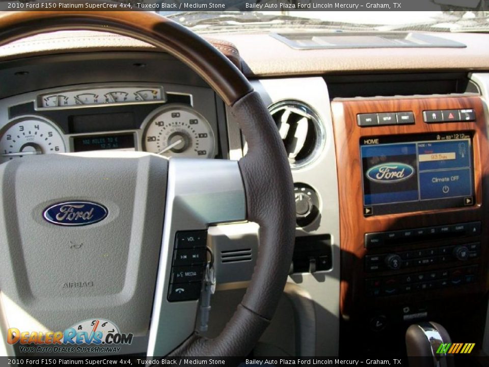 2010 Ford F150 Platinum SuperCrew 4x4 Tuxedo Black / Medium Stone Photo #3