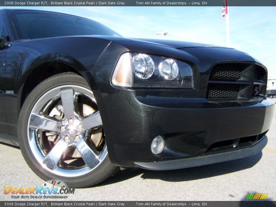 2008 Dodge Charger R/T Brilliant Black Crystal Pearl / Dark Slate Gray Photo #3