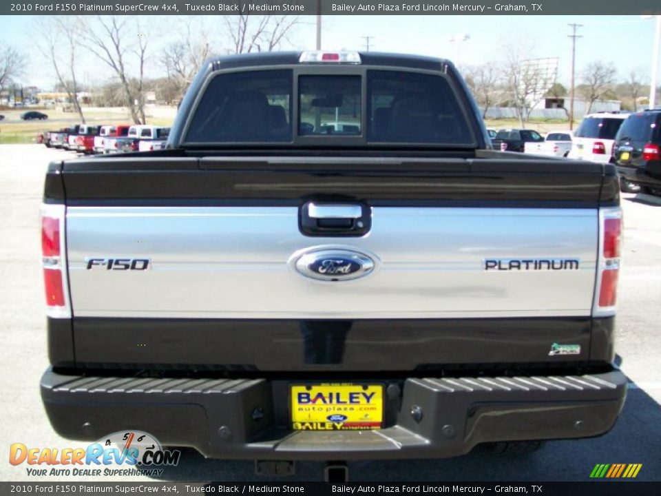 2010 Ford F150 Platinum SuperCrew 4x4 Tuxedo Black / Medium Stone Photo #6
