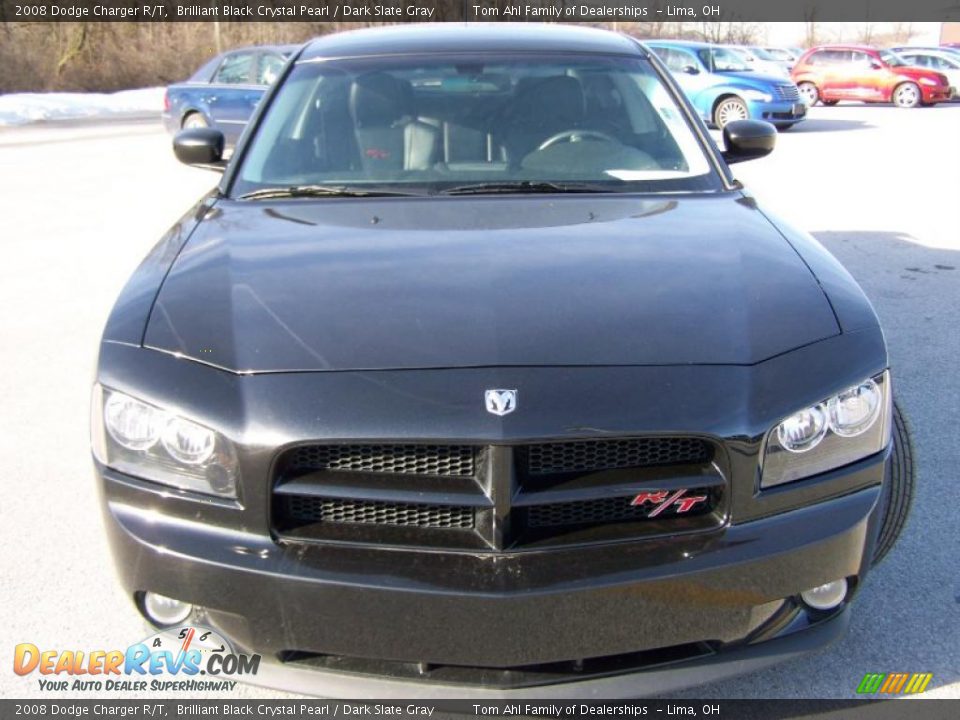 2008 Dodge Charger R/T Brilliant Black Crystal Pearl / Dark Slate Gray Photo #6