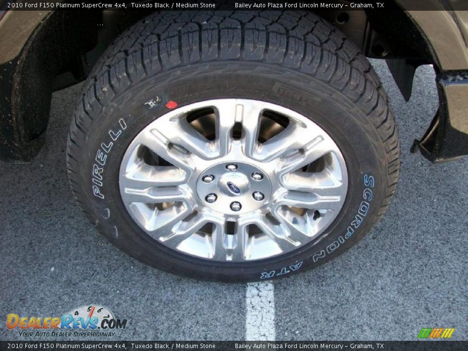 2010 Ford F150 Platinum SuperCrew 4x4 Tuxedo Black / Medium Stone Photo #8