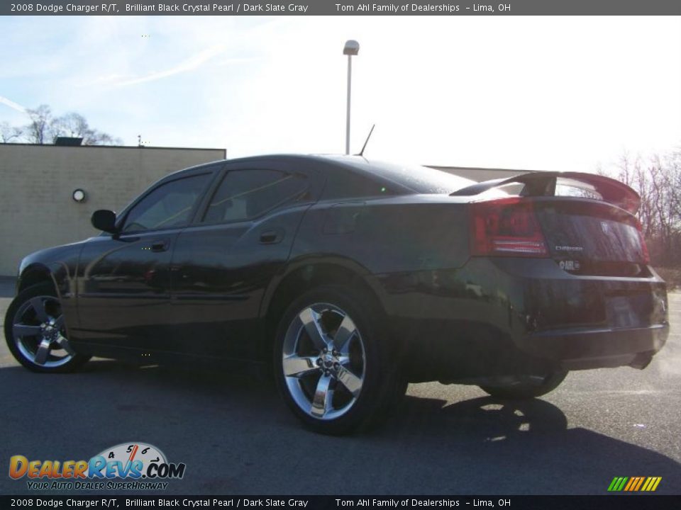 2008 Dodge Charger R/T Brilliant Black Crystal Pearl / Dark Slate Gray Photo #7