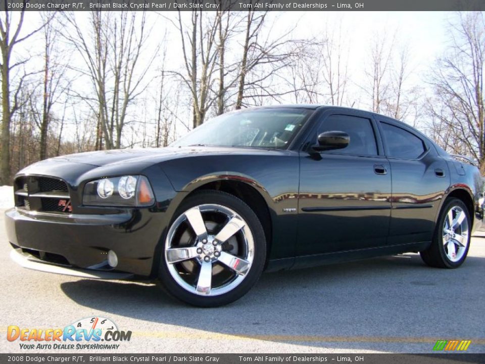 2008 Dodge Charger R/T Brilliant Black Crystal Pearl / Dark Slate Gray Photo #8