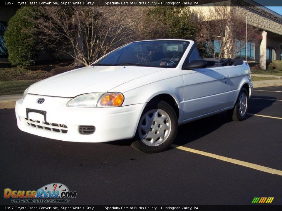 1997 Toyota Paseo Convertible Super White / Gray Photo #5