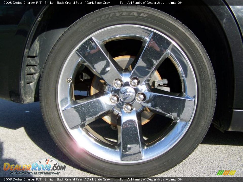 2008 Dodge Charger R/T Brilliant Black Crystal Pearl / Dark Slate Gray Photo #12