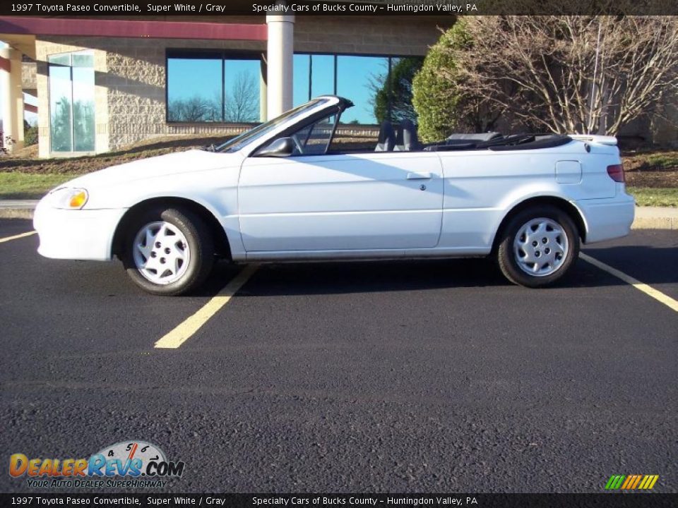 1997 Toyota Paseo Convertible Super White / Gray Photo #7