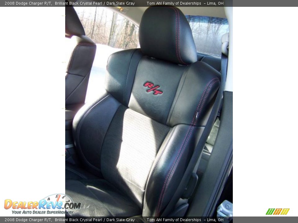 2008 Dodge Charger R/T Brilliant Black Crystal Pearl / Dark Slate Gray Photo #14