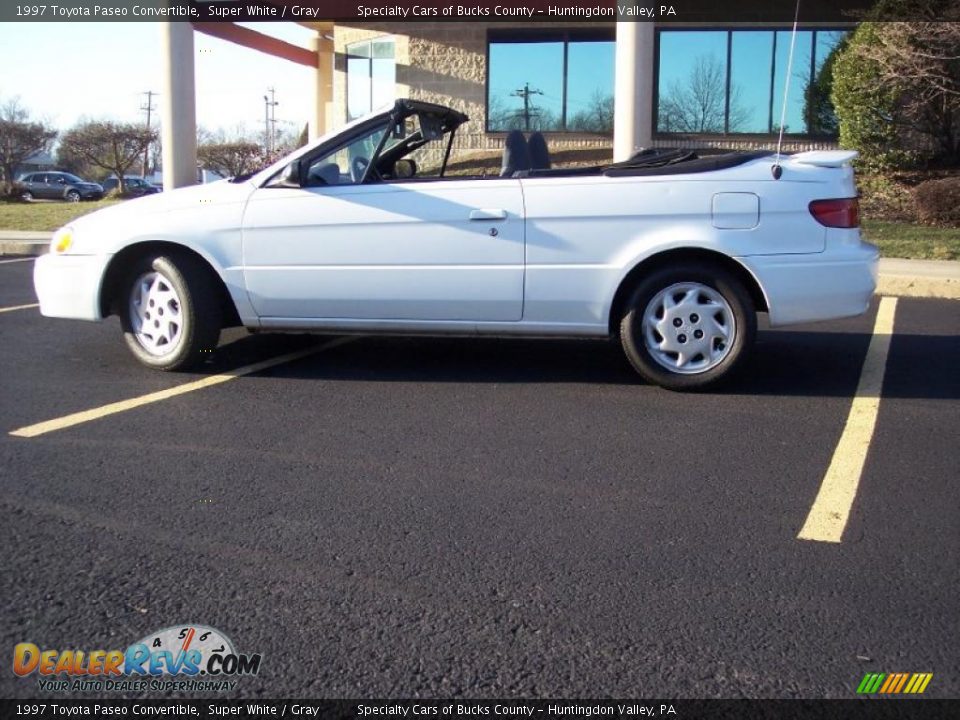 1997 Toyota Paseo Convertible Super White / Gray Photo #8