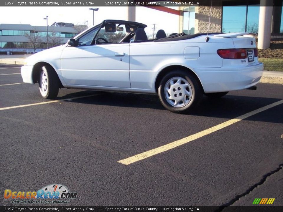 1997 Toyota Paseo Convertible Super White / Gray Photo #9