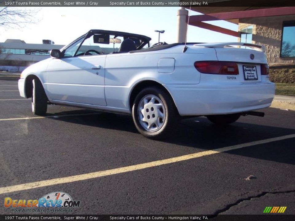 1997 Toyota Paseo Convertible Super White / Gray Photo #10