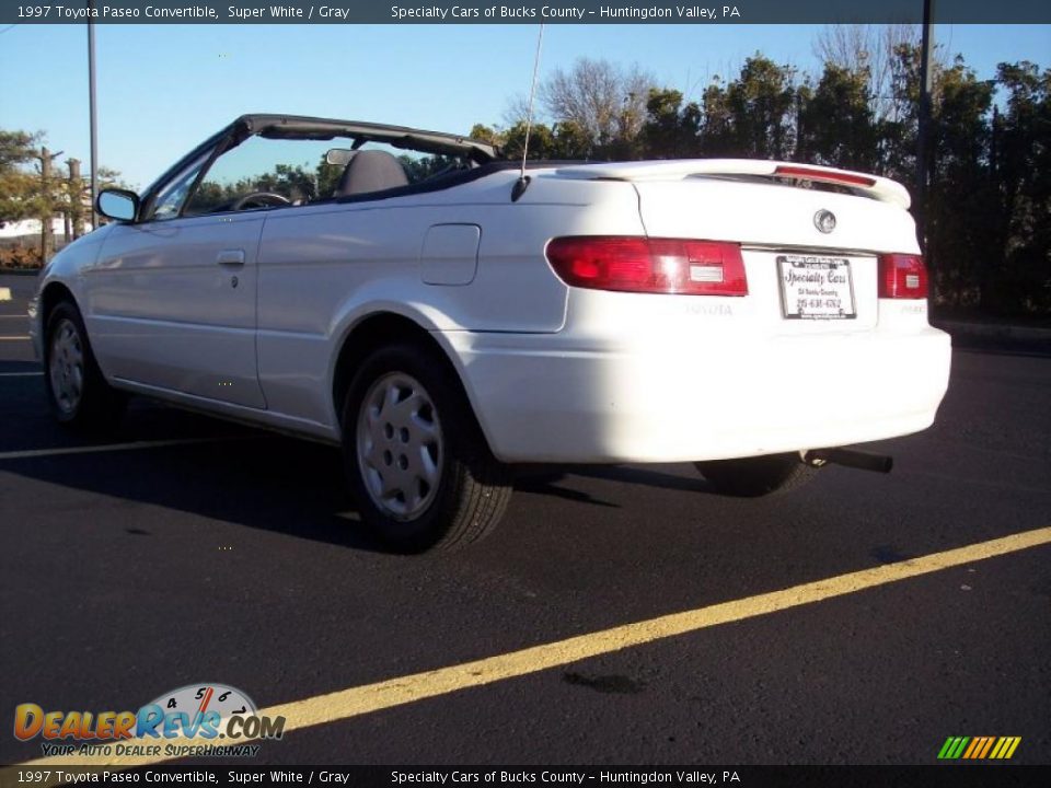 1997 Toyota Paseo Convertible Super White / Gray Photo #11